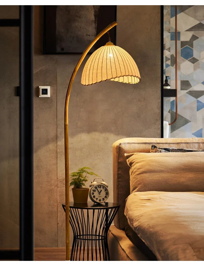 ZenGlow Wabi-Sabi LED Vloerlamp – Scandinavisch Minimalisme & Japans Design voor een Rustgevende Sfeer - vloerlampen - zijaan
