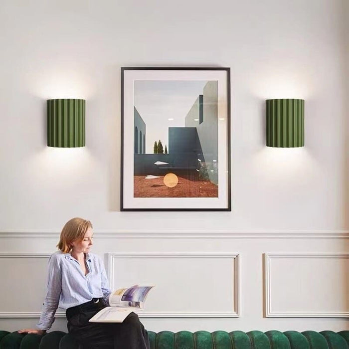 Moderne Halfronde Wandlamp Van Hars Voor De Woonkamer - wandlampen - detail