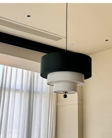 Boho Green Fabric Hanging Lamp