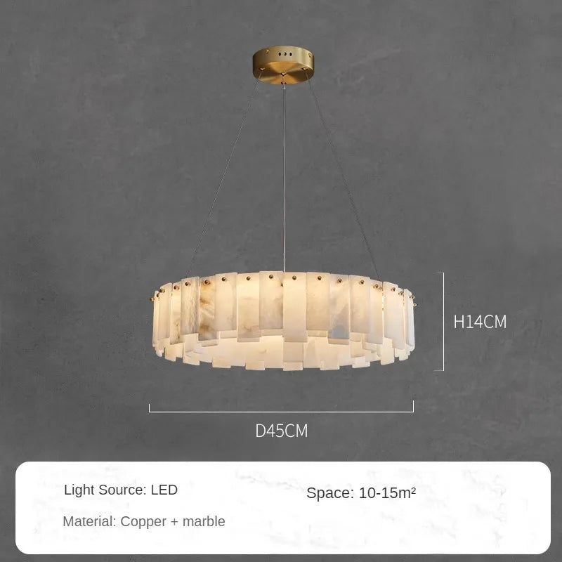 LumiMarble | Elegante Marmeren & Koperen Hanglamp - hanglampen - materiaaldetail