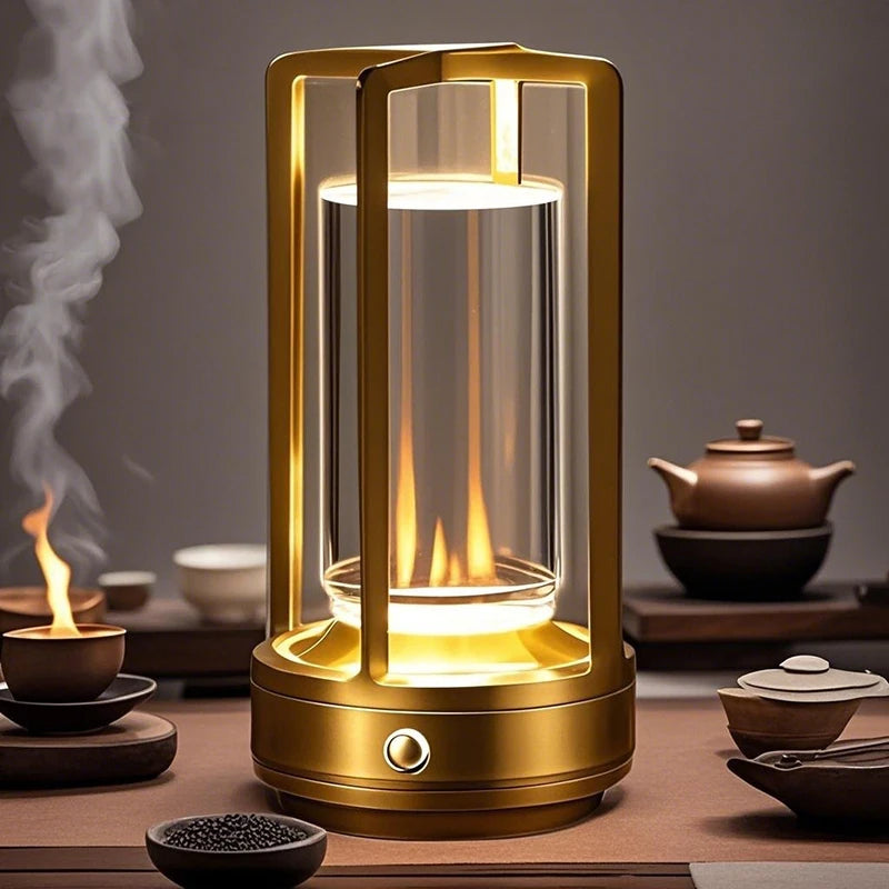 LumiCrystal Rechargeable LED Table Lamp with Touch