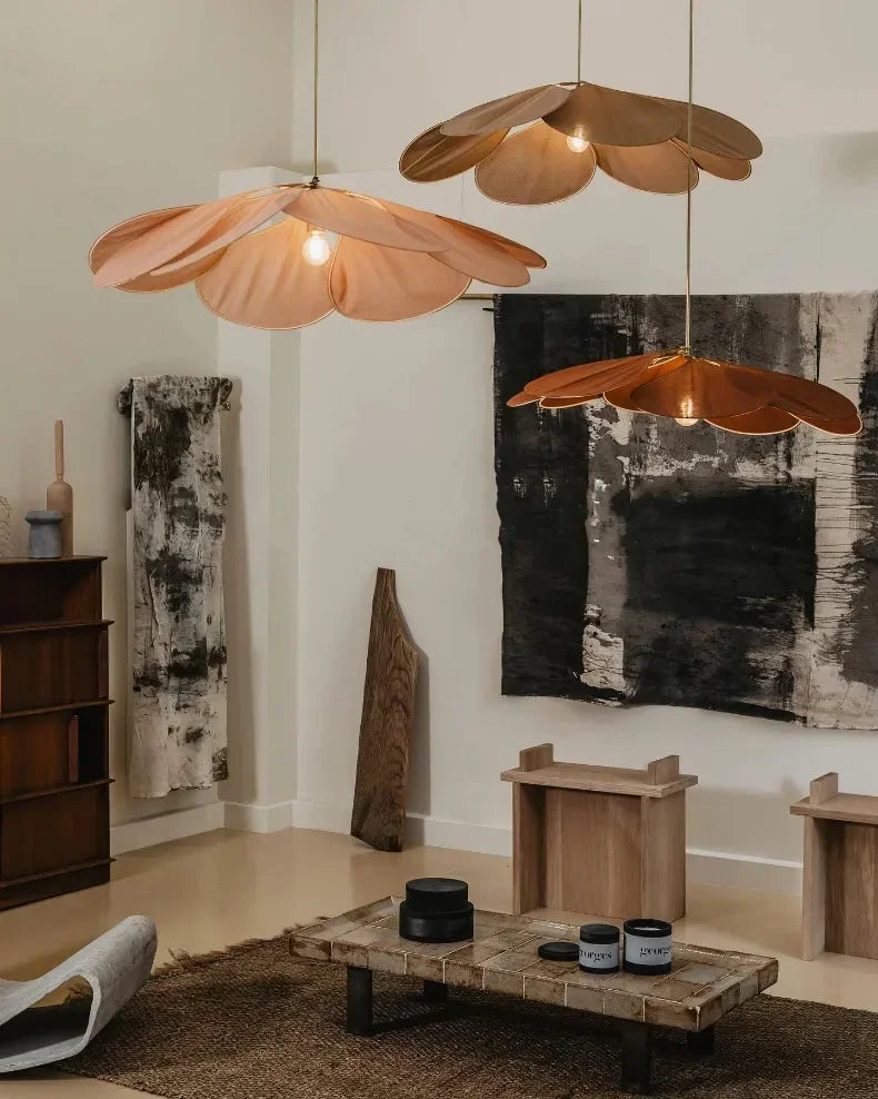 LumaFlora Petal Light – Stoffen Kunst Hanglamp met Kleurrijke Bloembladen - hanglampen - afmetingen