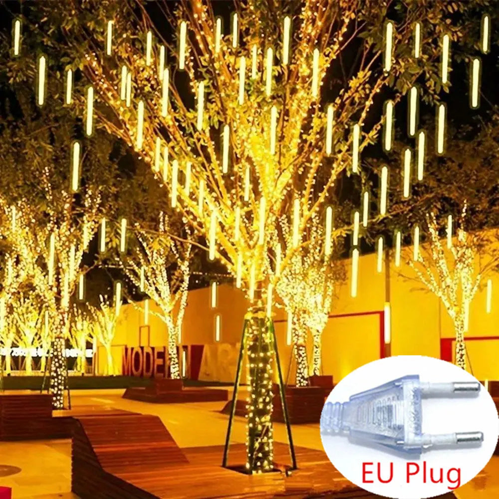 LumiRegen 50cm LED Vallende Sterren Regen-kerstverlichting - buitenverlichting - gemonteerd