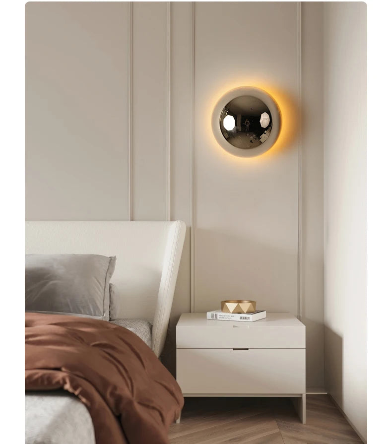 LumiBau Luxe Bauhaus Ronde Wandlamp - wandlamp - gemonteerd