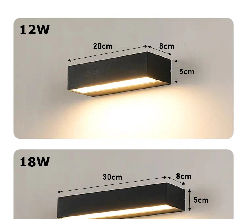 LumiStrip Pro – Waterdichte LED Buitenwandlamp - wandlamp - afmetingen
