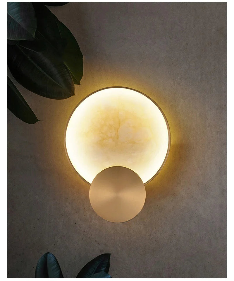Round Marble Wall Lamp - wandlampen - verlicht
