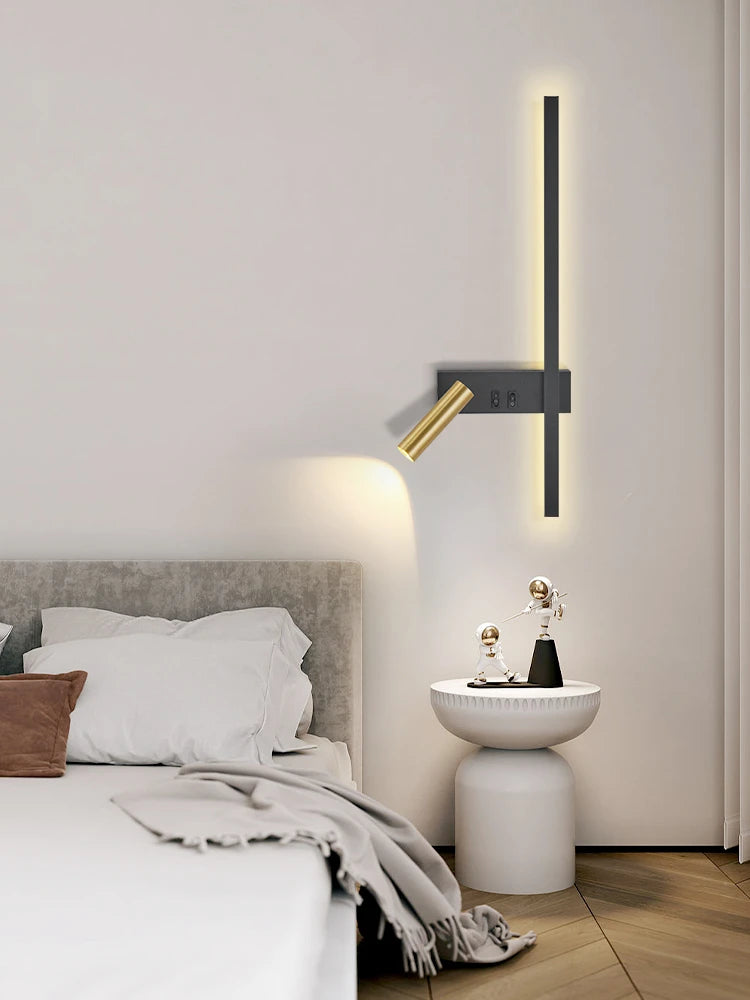 AuroraLuma Nordic Dual LED Wandlamp - wandlamp - verlicht
