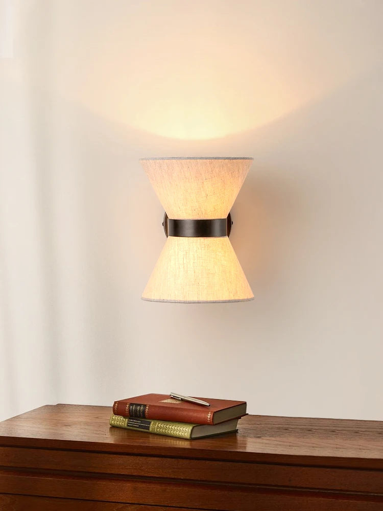 Wabi Sabi Vintage Stoffen Wandlamp – Japanse Aisle LED Wandverlichting - wandlamp