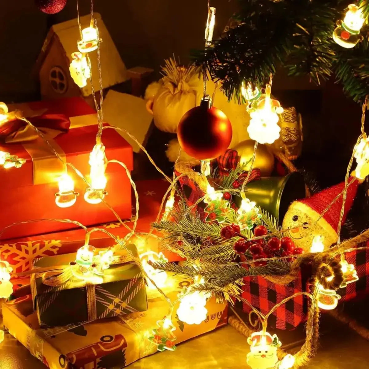 LumiKerst LED Kerstverlichting met Sneeuwman, Kerstboom & Kerstman - buitenverlichting - afmetingen
