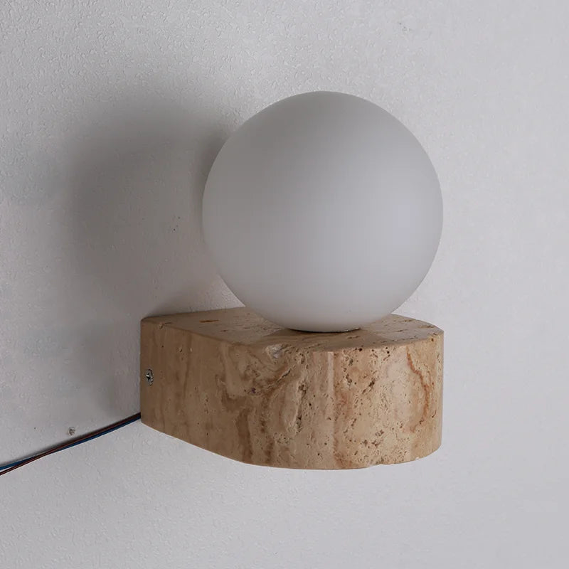 HikariStone Moderne LED Wandlamp van Glas – Japanse Retro Warmte voor Stijlvolle Interieurs - wandlamp - zijaanzicht