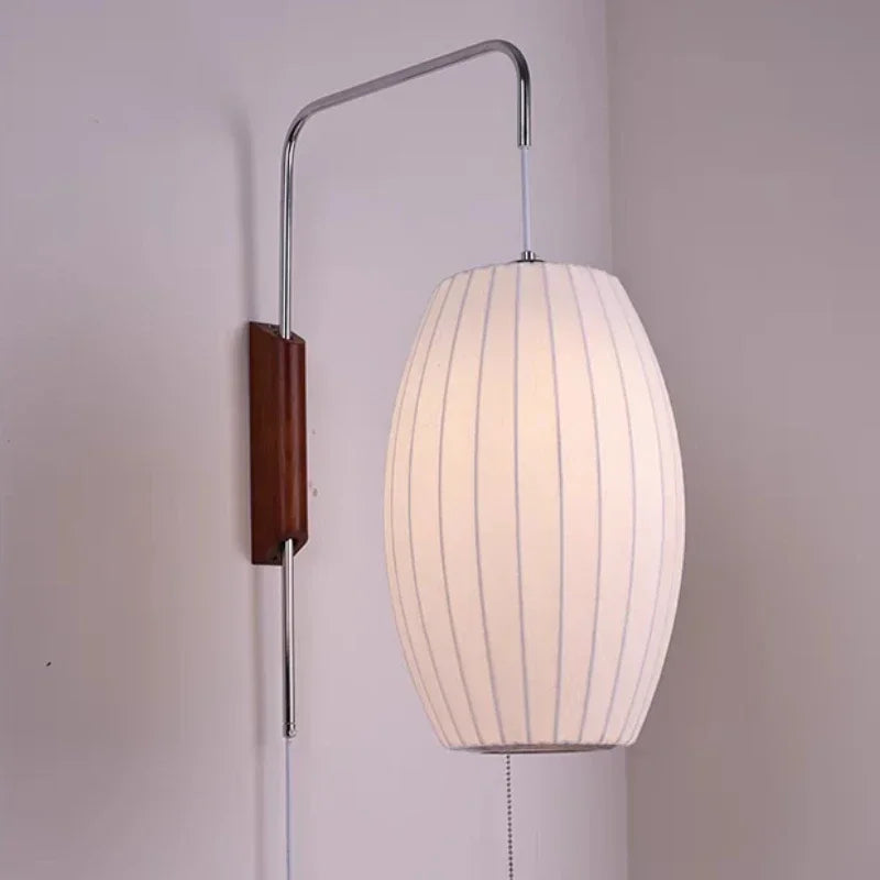 SakuraSilk – Japanse Handgeweven Zijde Wandlamp - wandlamp & tafellamp - detail