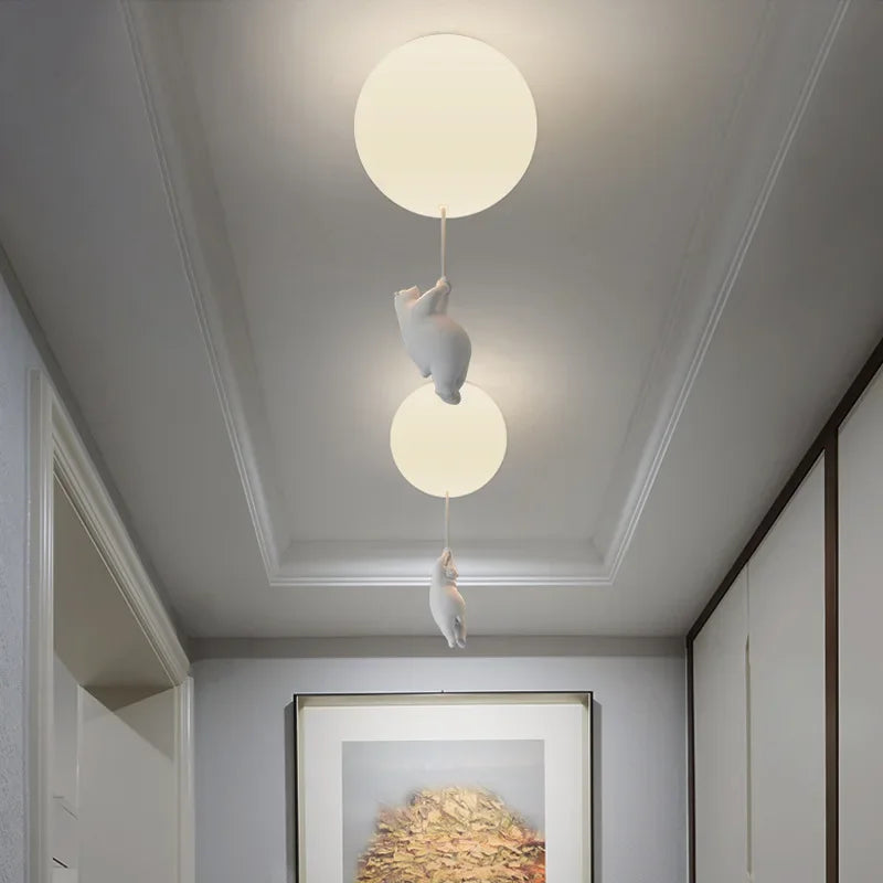 PolarGlow Designer IJsbeer Kroonluchter - hanglampen - zijaanzicht