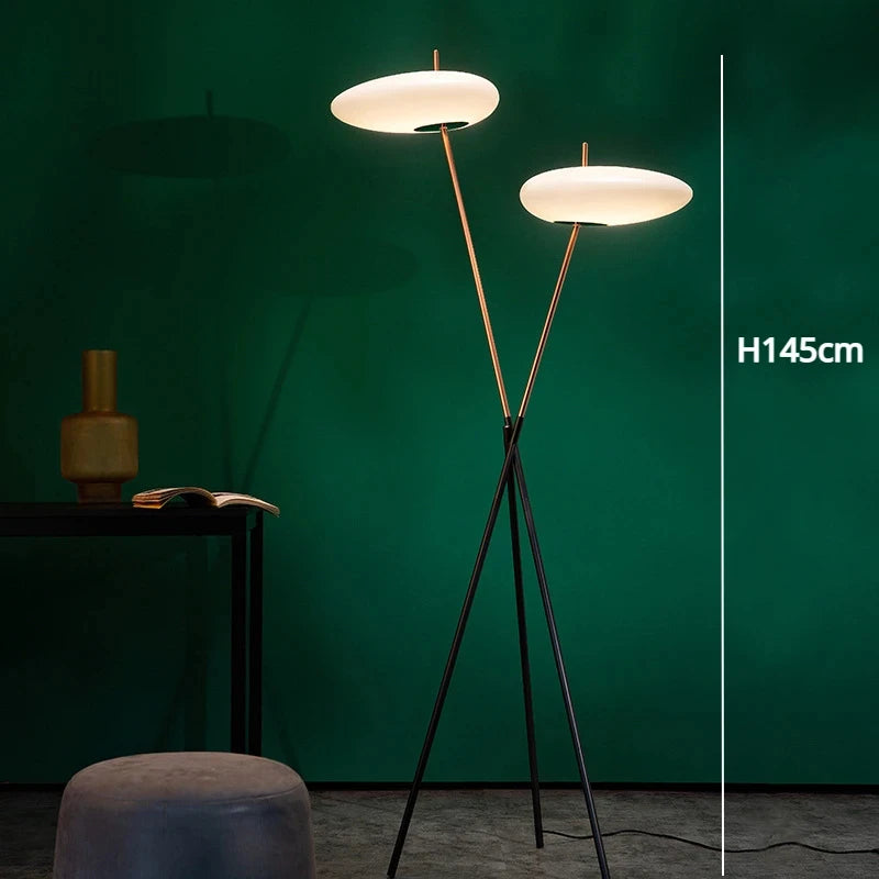 Nordic Luxe Design Vloerlamp – Stijlvolle LED Staande Lamp voor Woonkamer, Eetkamer & Slaapkamer - vloerlamp - zijaanzicht