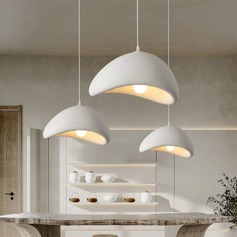 WabiGlow – Moderne Wabi Sabi LED Hanglamp voor Woonkamer, Eetkamer & Slaapkamer - hanglampen - detail