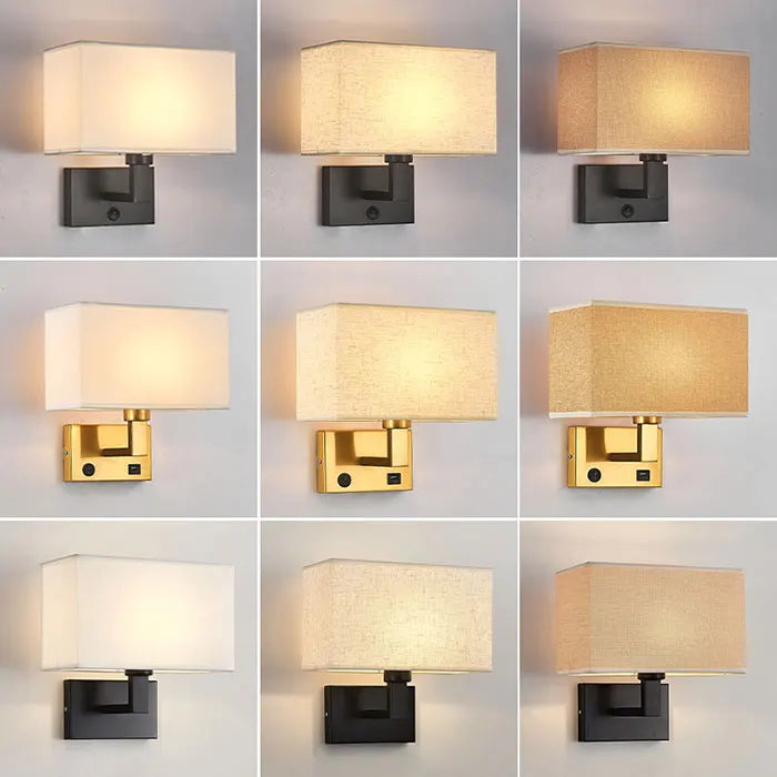 Moderne Wandlamp met Stoffen Kap - wandlampen - in de kamer