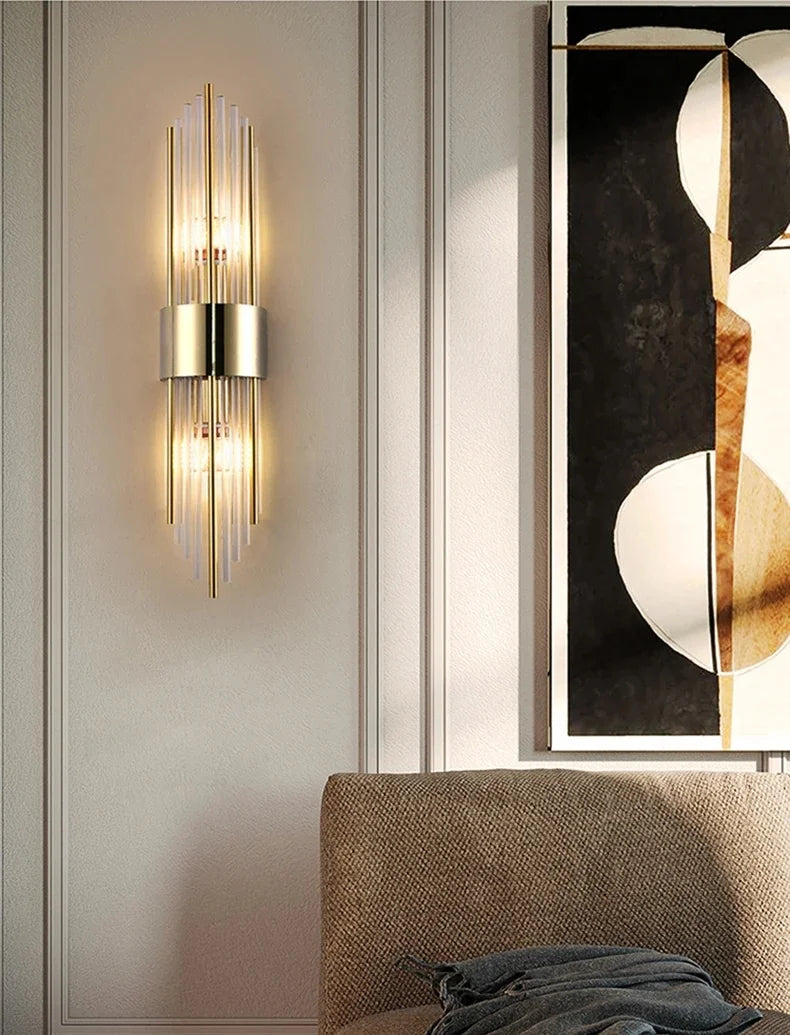AuriLux Nordic Kristallen Wandlamp - wandlampen - sfeerbeeld