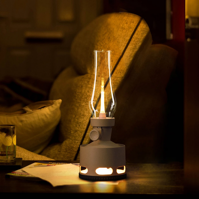 Vintage LED Lantaarn - tafellampen - close-up