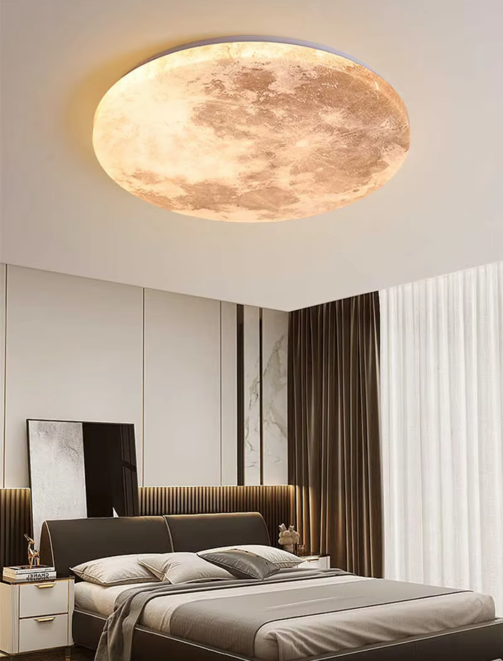 MoonAura LED Plafondlamp - plafondlamp - in de kamer