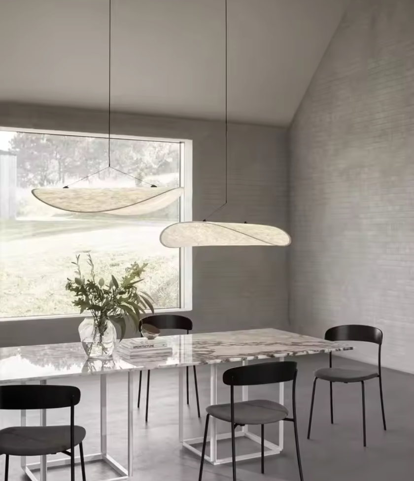 Japandi Stijl Zijden Hanglamp Kroonluchter - hanglampen - materiaaldetail