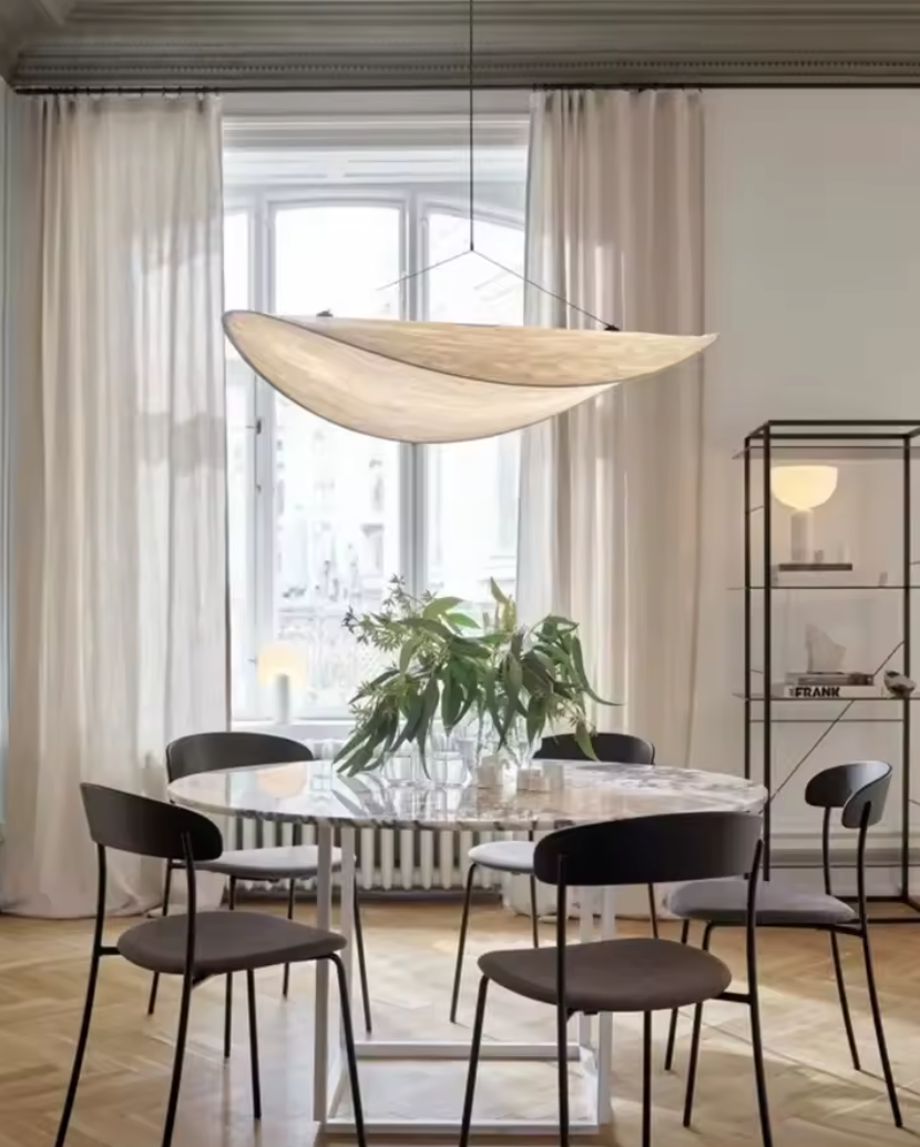 Japandi Stijl Zijden Hanglamp Kroonluchter - hanglampen - sfeerbeeld
