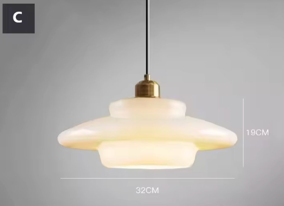 Witte Glazen Hanglamp - hanglampen