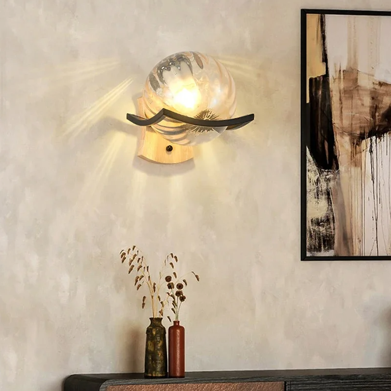 Moderne LED Wandlamp Van Glas - wandlampen - close-up