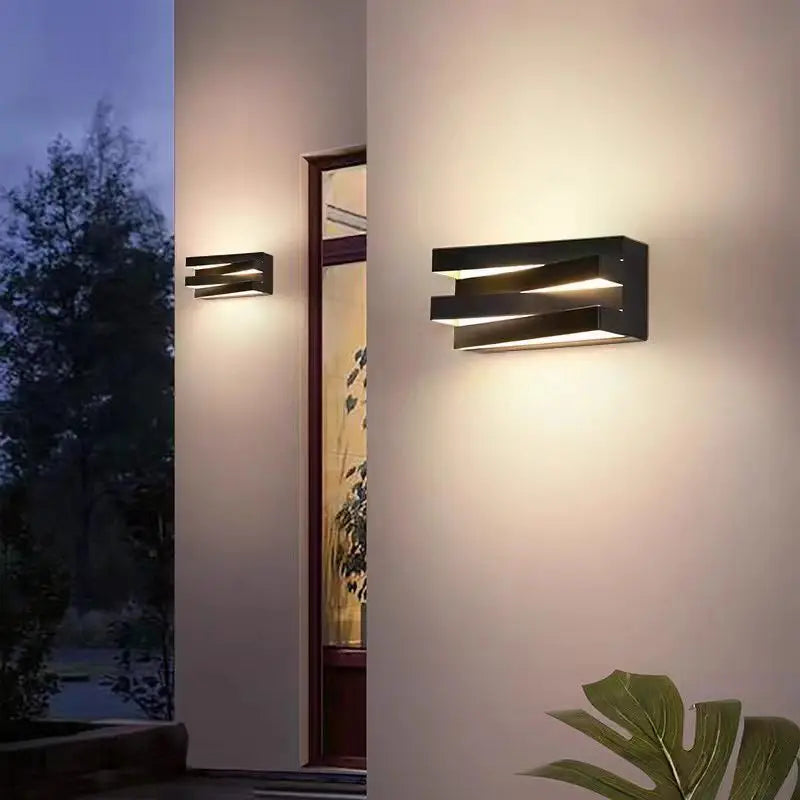 LuxGate Pro – LED Buitenwandlamp IP65 van Aluminium voor Tuin, Villa & Poort - buitenverlichting - sfeerbeeld