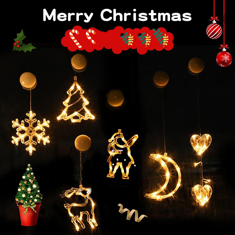 SantaGlow LED Window Light with Suction Cup
