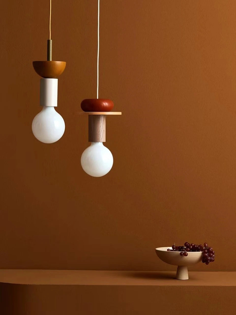 Nordic Wooden Glow - plafondlamp - sfeerbeeld