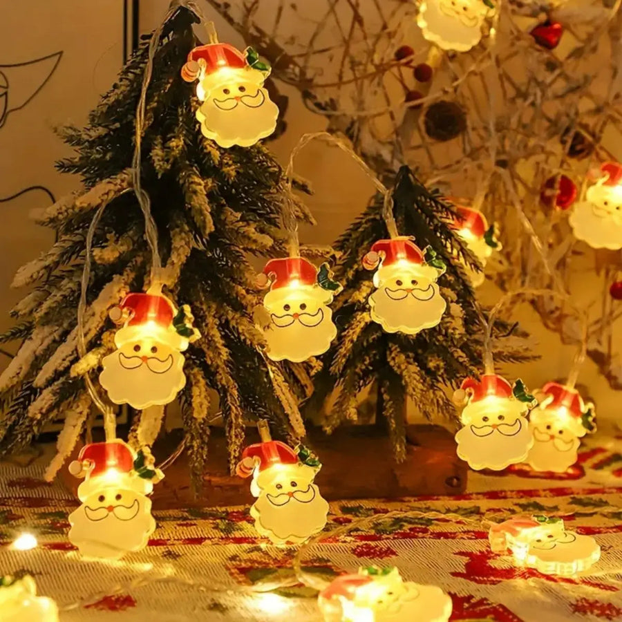 LumiJoy Christmas LED String - Christmas Tree, Snowman & Santa Claus Light String