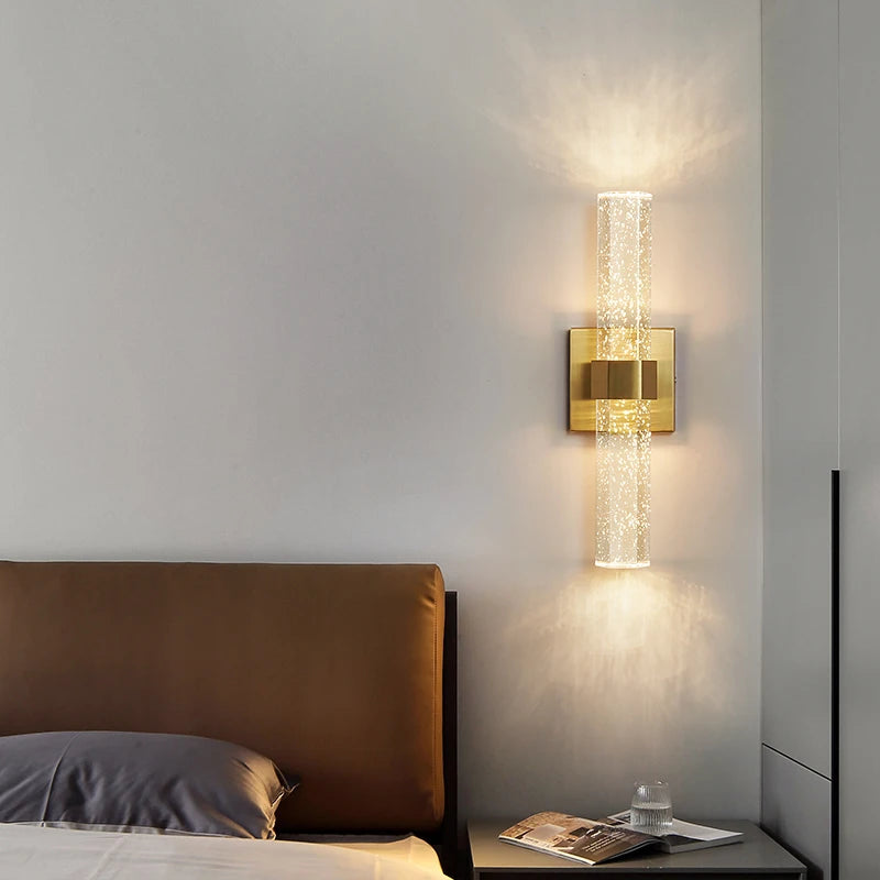 AuroraLux Bubble Wandlamp – Luxe Gouden LED - wandlamp - gemonteerd