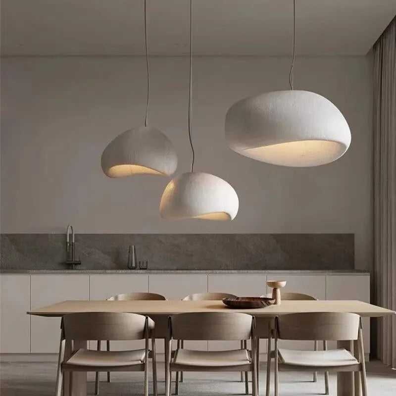 WabiGlow – Modern Wabi Sabi LED Pendant Lamp for Living Room, Dining Room & Bedroom 