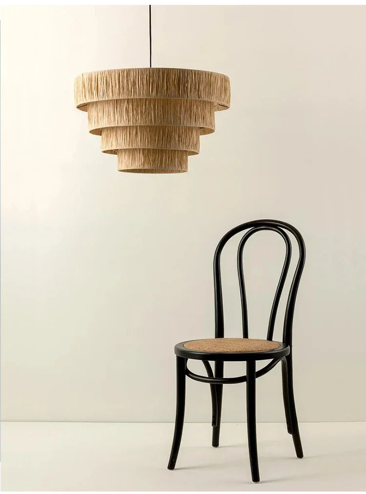 ZENLUMI Japanse Rieten Hanglamp - hanglampen - gemonteerd