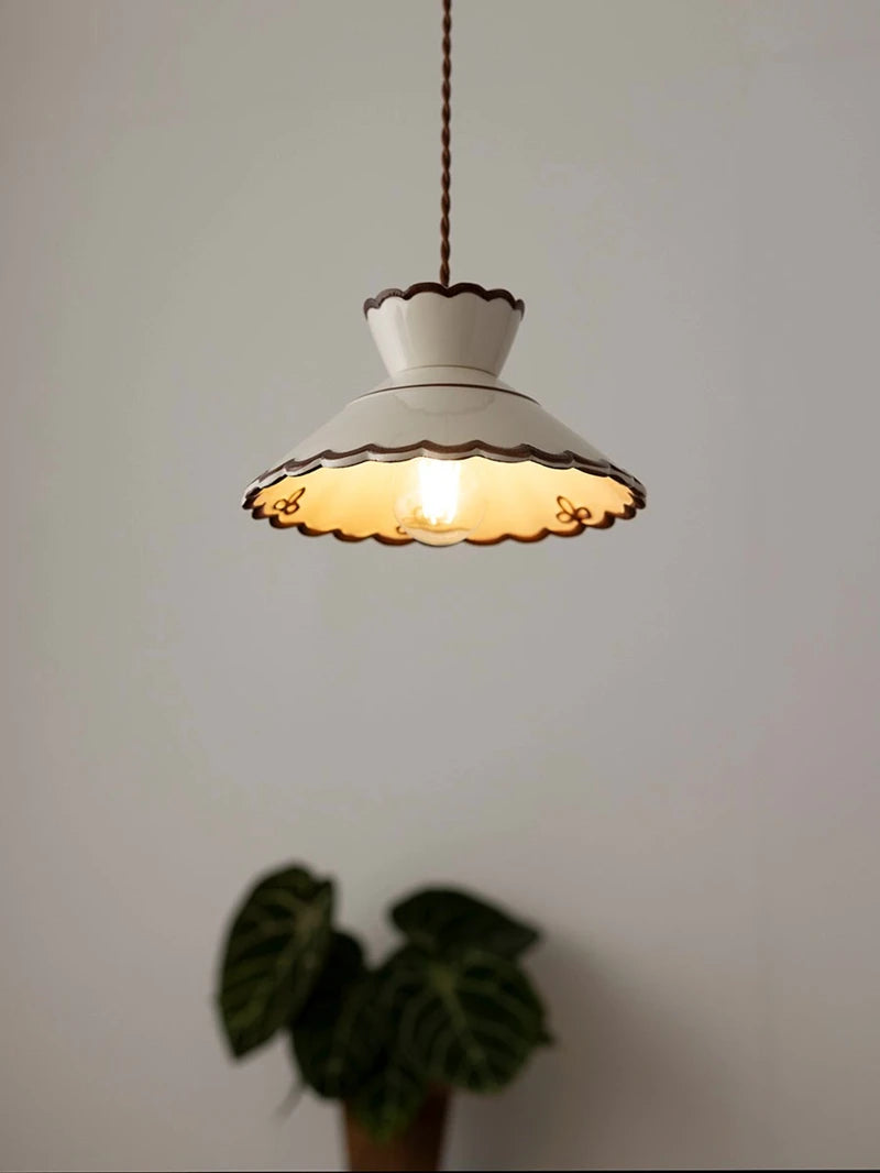 AuroraVerde Donkergroene Keramische Hanglamp - hanglampen - zijaanzicht