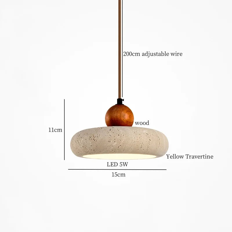 ZenAura Japanese Wabi-Sabi LED Pendant Lamp