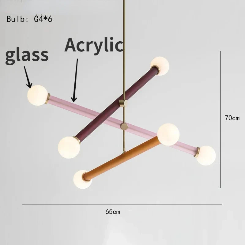 ArtGlow Moderne Kleurrijke Kroonluchter - hanglampen - materiaaldetail
