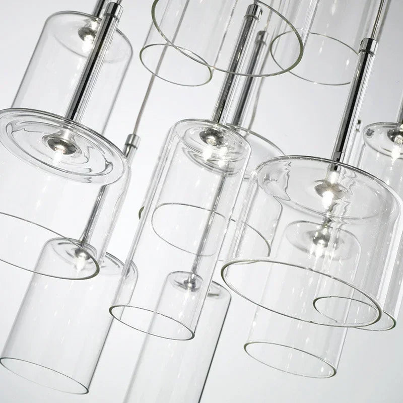 LuceVetro Eleganza – Italiaanse Minimalistische Design Hanglamp - hanglampen - zijaanzicht