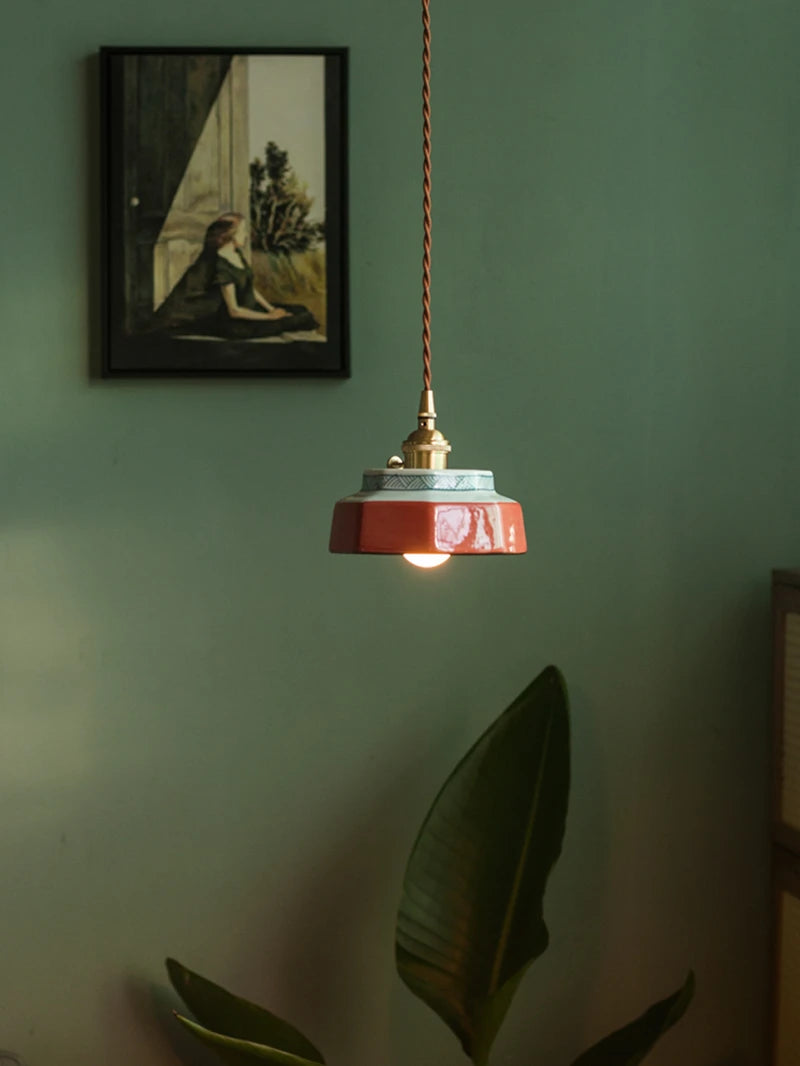 AuroraVerde Donkergroene Keramische Hanglamp - hanglampen - verlicht