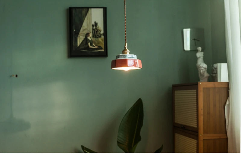 AuroraVerde Donkergroene Keramische Hanglamp - hanglampen - afmetingen