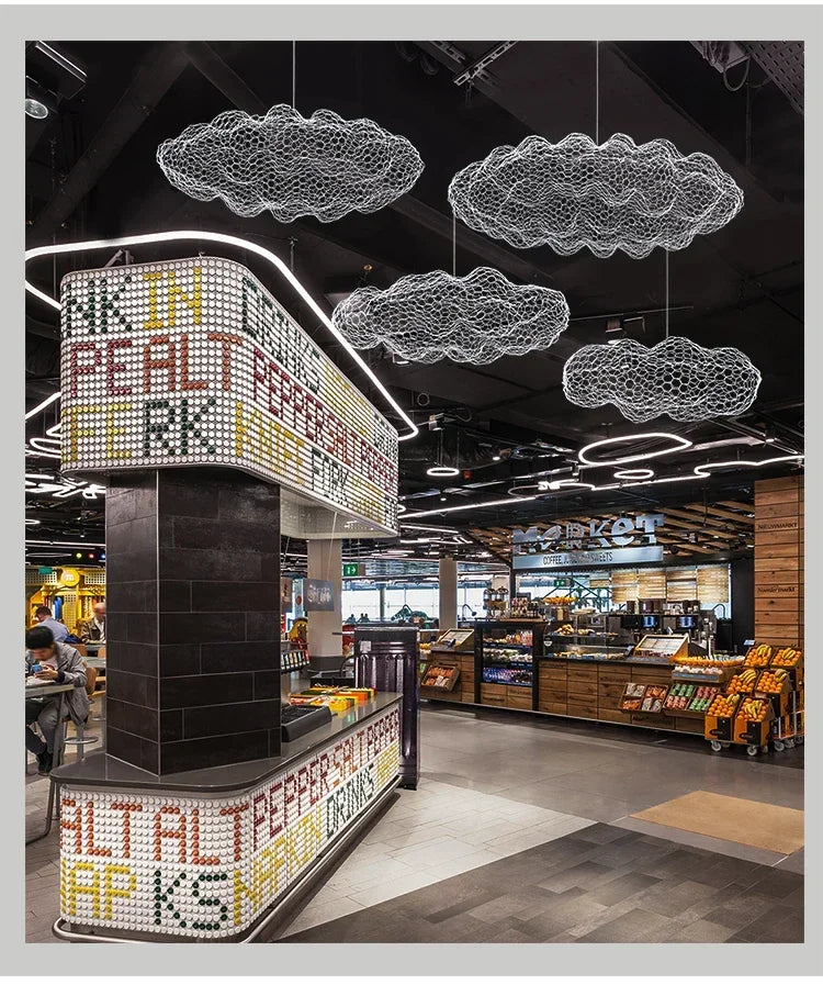 Deense Designer IJzeren Mesh Wolk Hanglamp - hanglampen