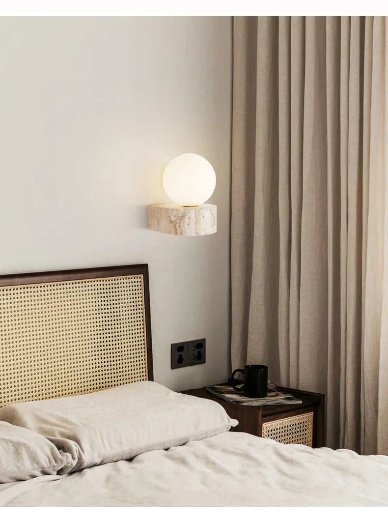 HikariStone Moderne LED Wandlamp van Glas – Japanse Retro Warmte voor Stijlvolle Interieurs - wandlamp - afmetingen