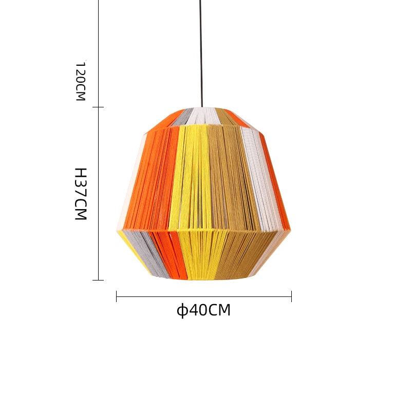 BonLumi Naturé – Retro Bonbon Hanglamp van Henneptouw en Rotan - hanglampen - materiaaldetail