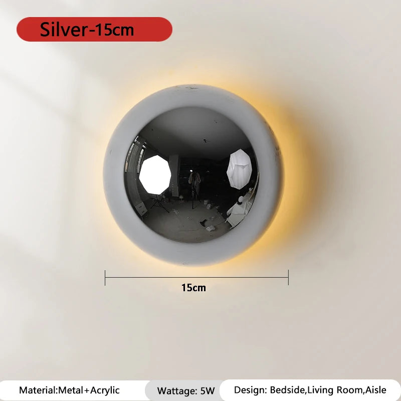 LumiBau Luxe Bauhaus Ronde Wandlamp - wandlamp - materiaaldetail