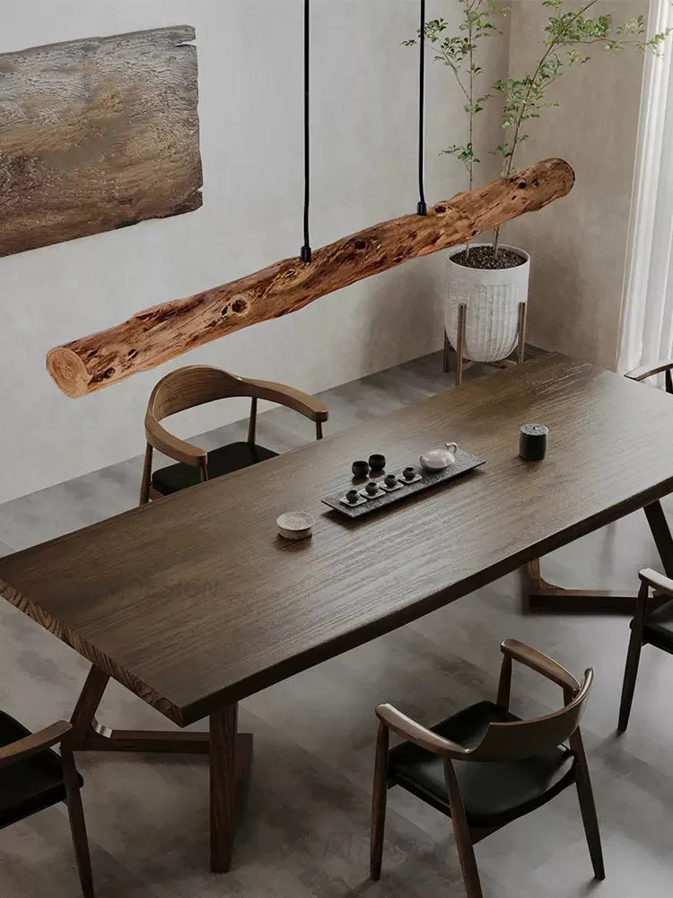 Minimalistische Houten Hanglamp - hanglampen - close-up