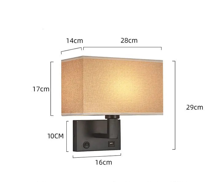 Moderne Wandlamp met Stoffen Kap - wandlampen