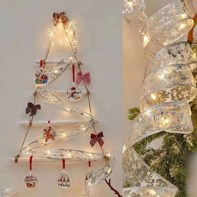 LumiRibbon Gouden Kerstlint Lichtslinger – 2M/5M/10M LED - buitenverlichting