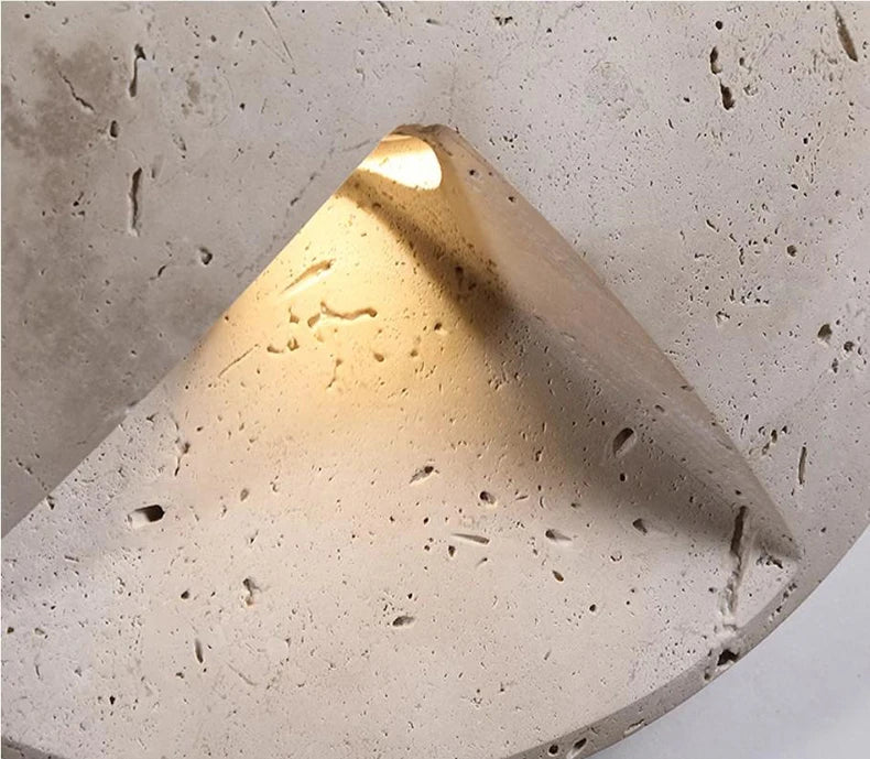 STONELUX ArtaGlow Natuurstenen Wandlamp - wandlamp - close-up