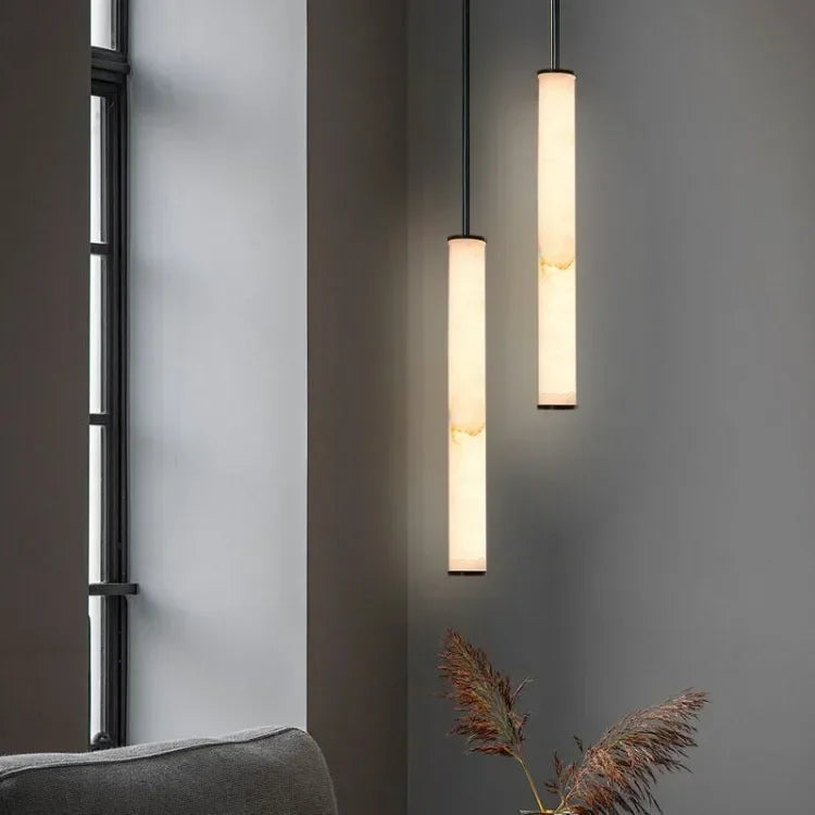 LUMIVERO Luxe Marmeren Hanglamp - hanglampen - materiaaldetail