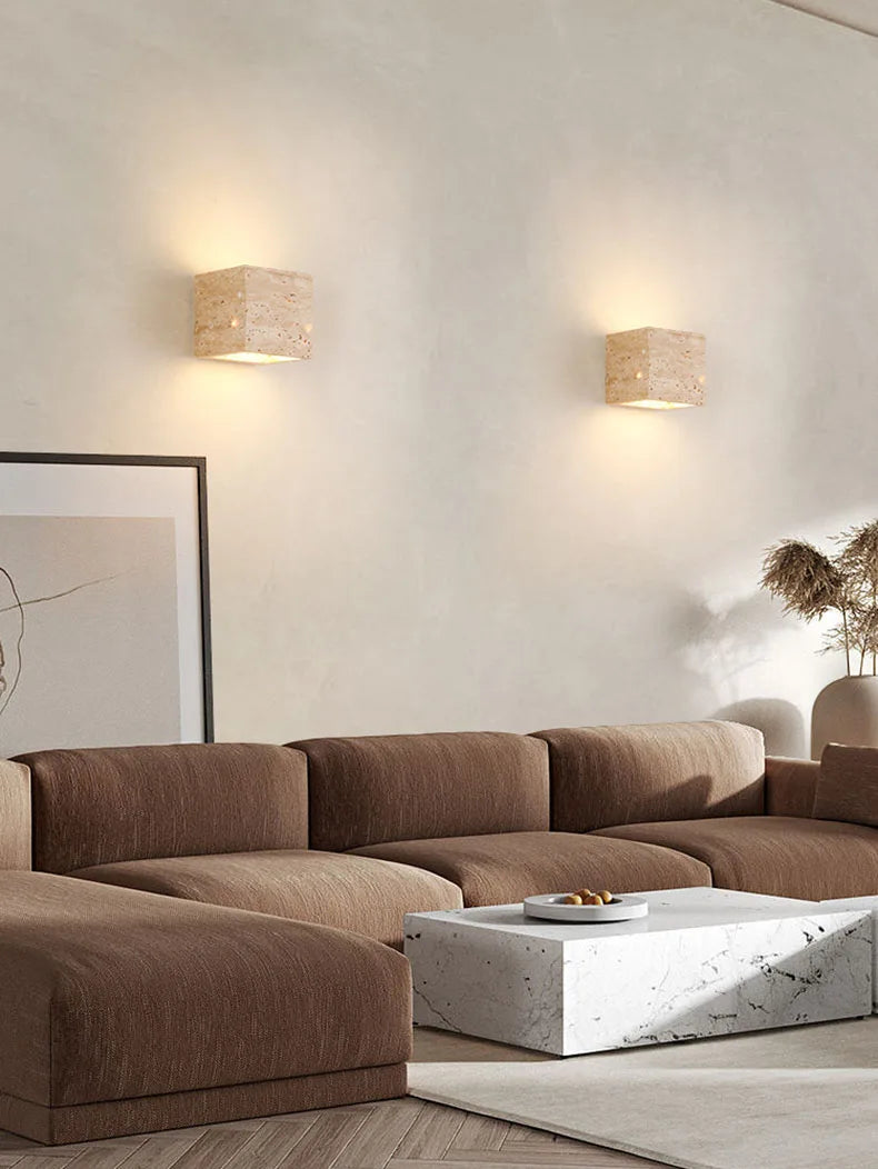 Luxe Marmeren Wandlamp – Stijlvolle LED Verlichting - wandlamp - afmetingen