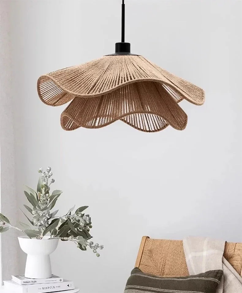 WabiRope Aura: Scandinavische Wabi Sabi Hennep Touw Hanglamp - hanglampen - afmetingen